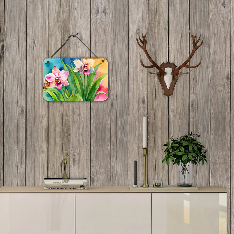 Orchids in Watercolor Wall or Door Hanging Prints Caroline's Treasures