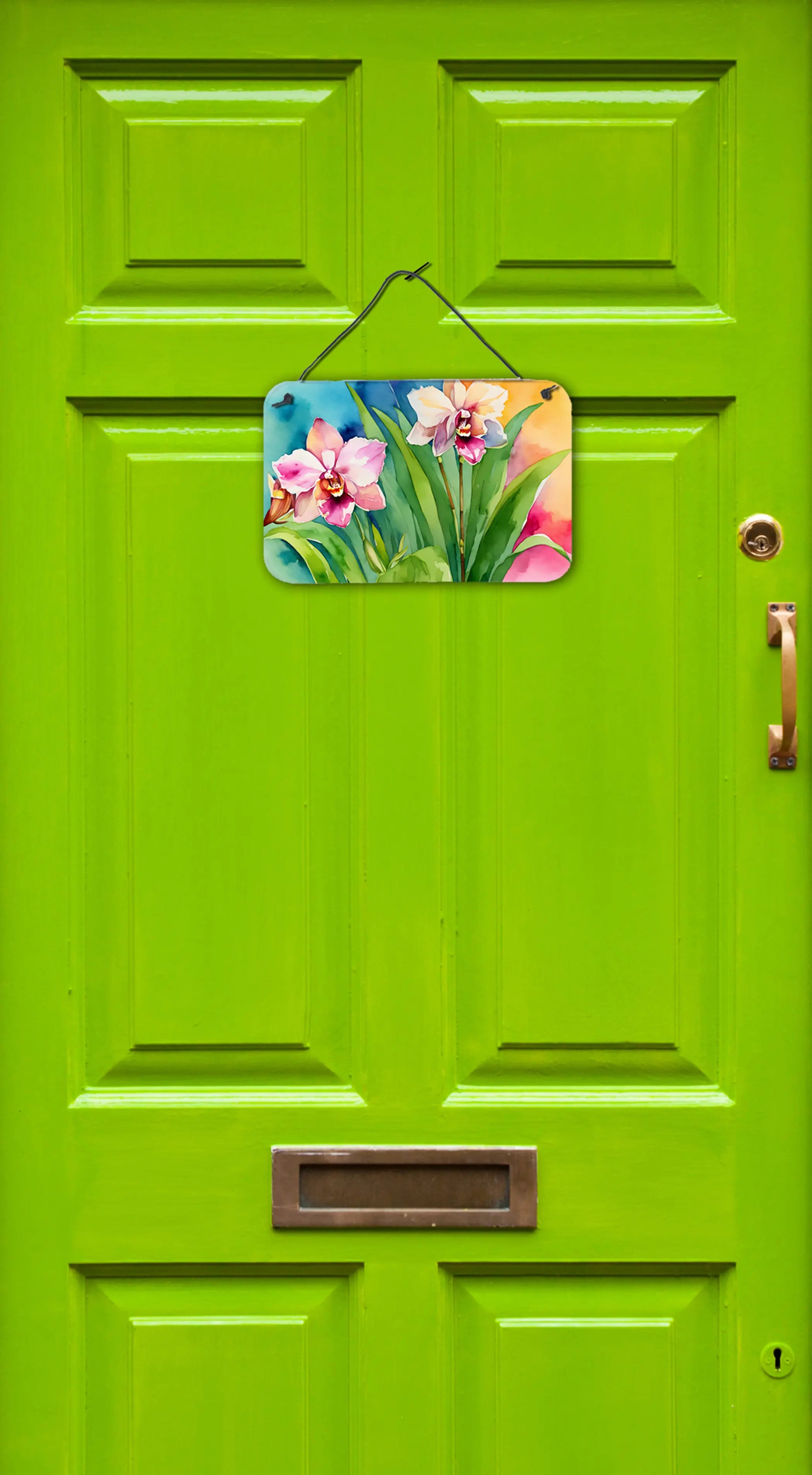 Orchids in Watercolor Wall or Door Hanging Prints Caroline's Treasures