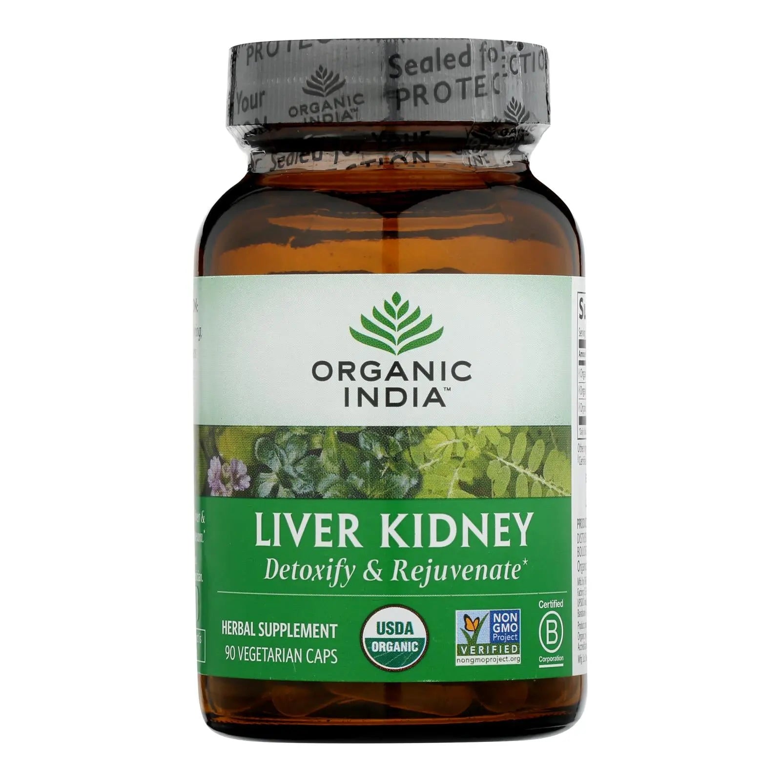 Organic India Usa Whole Herb Supplement, Liver Kidney  - 1 Each - 90 Vcap Organic India