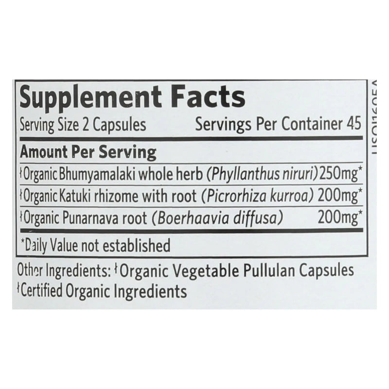 Organic India Usa Whole Herb Supplement, Liver Kidney  - 1 Each - 90 Vcap Organic India