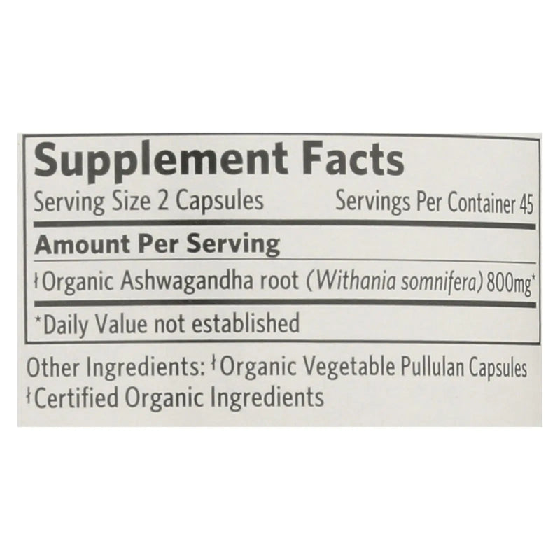 Organic India Wellness Supplements, Ashwagandha  - 1 Each - 90 Vcap Organic India