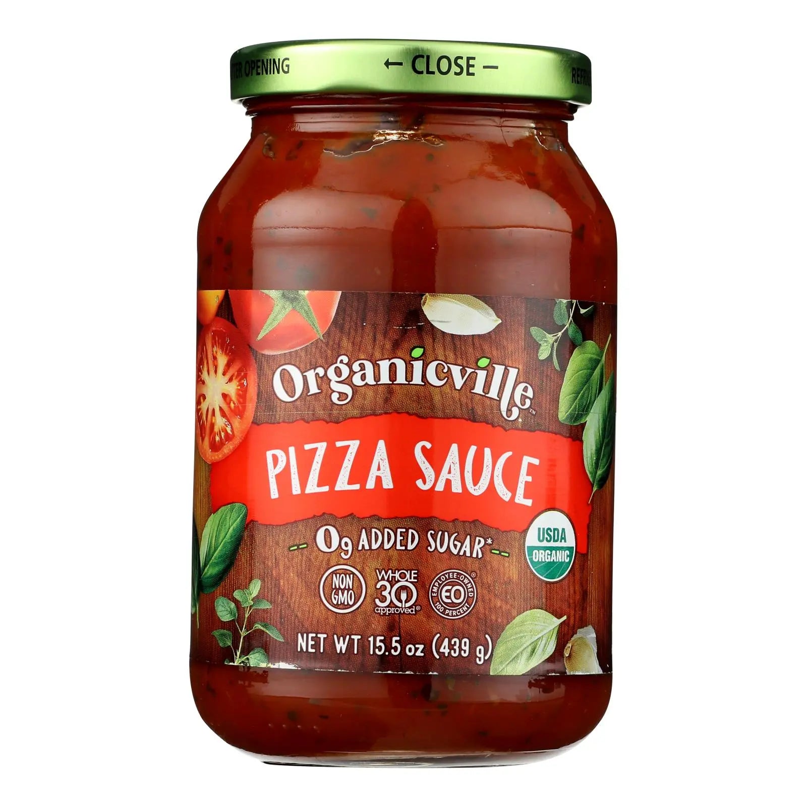 Organicville - Pizza Sauce Gluten Free - Case Of 6-15.5 Oz Organicville
