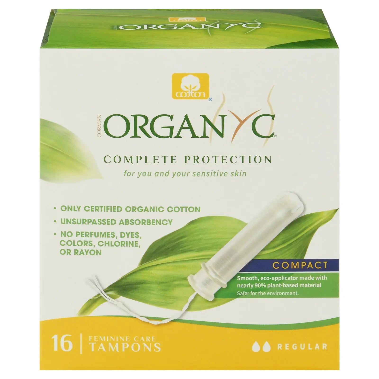 Organyc - Tampons Reg Cotton Appl - 1 Each - 16 Ct Organyc