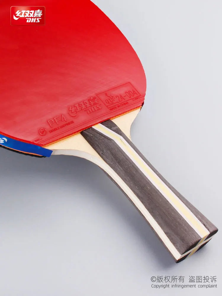 Original DHS 3002 3006 FL/CS Table Tennis Racket (5-layer Wood + PF4 Ruber ) Ping Pong Bat Case shake hand Long Handle