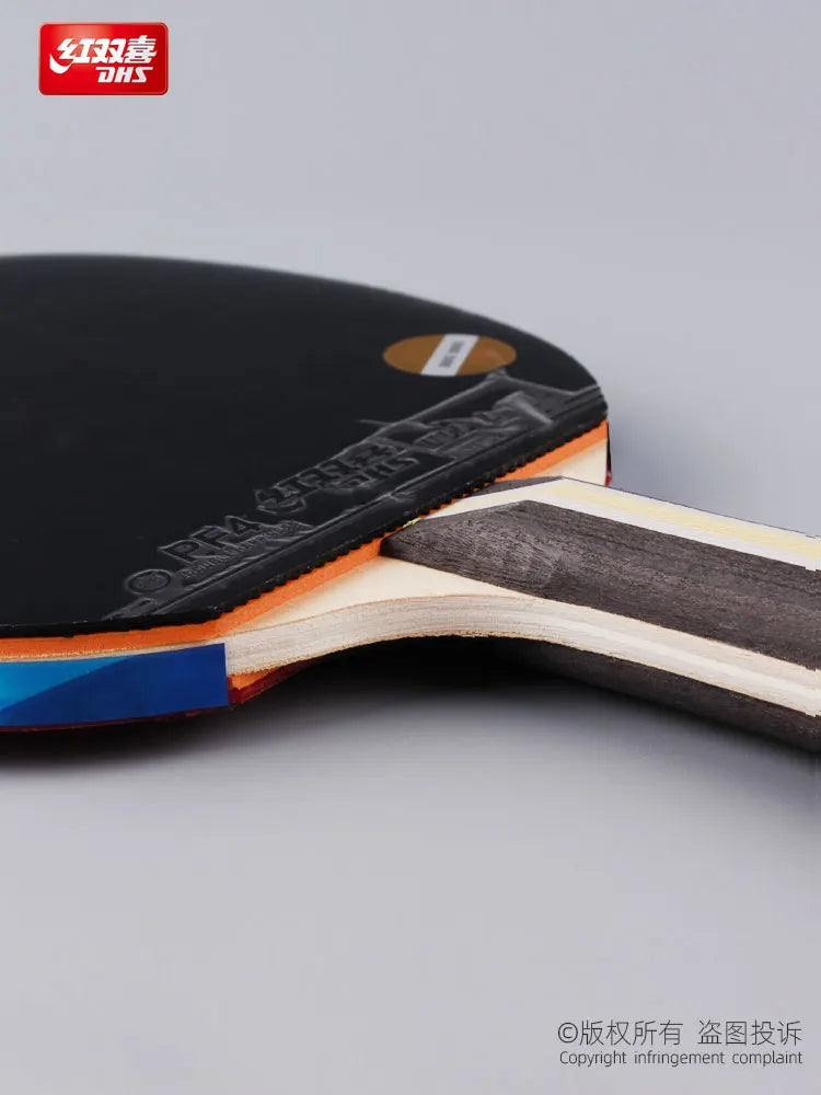 Original DHS 3002 3006 FL/CS Table Tennis Racket (5-layer Wood + PF4 Ruber ) Ping Pong Bat Case shake hand Long Handle