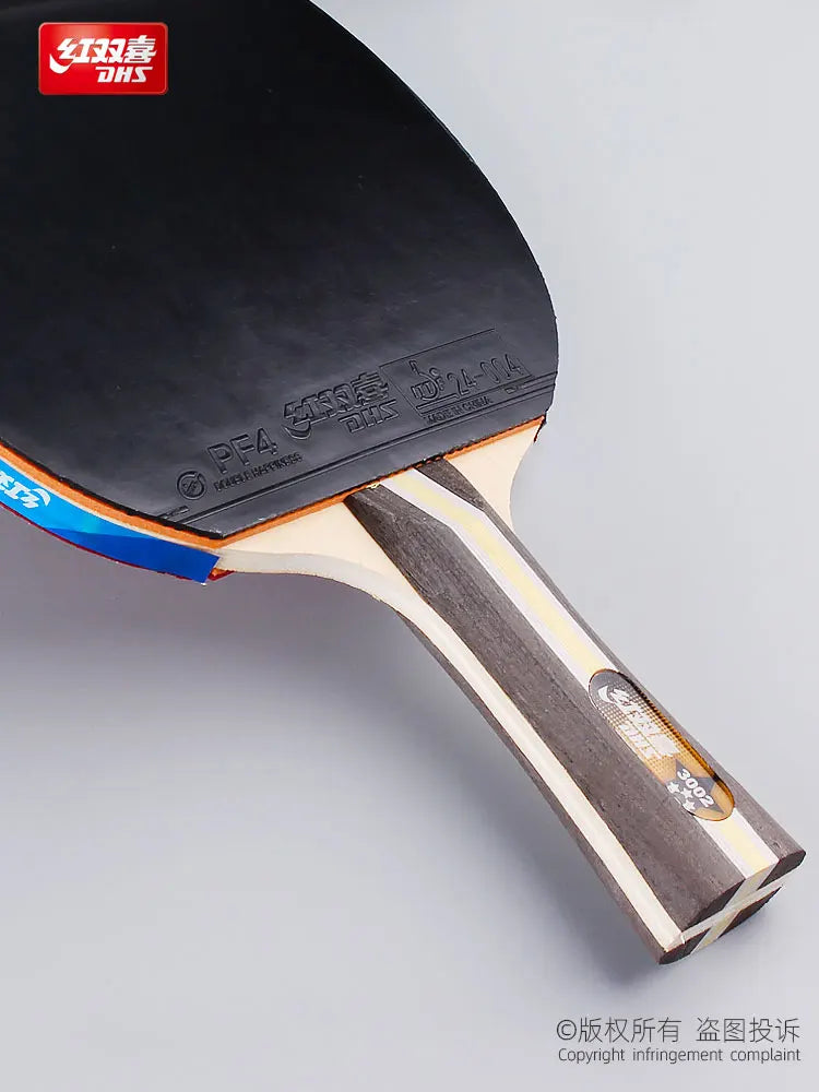 Original DHS 3002 3006 FL/CS Table Tennis Racket (5-layer Wood + PF4 Ruber ) Ping Pong Bat Case shake hand Long Handle