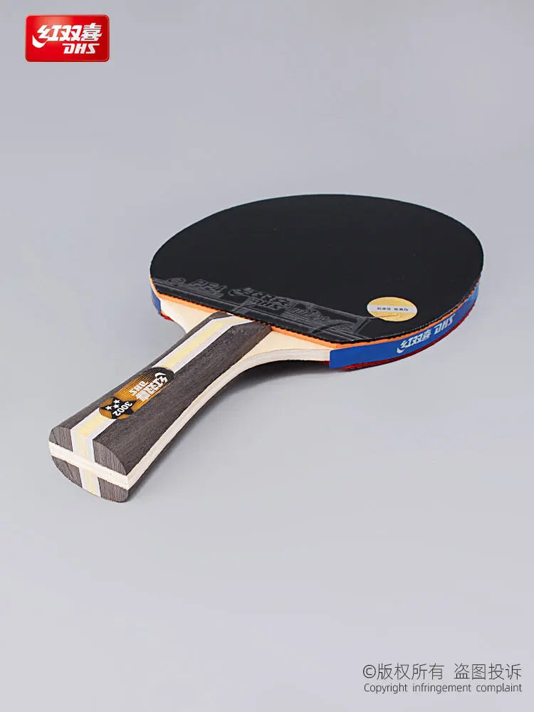 Original DHS 3002 3006 FL/CS Table Tennis Racket (5-layer Wood + PF4 Ruber ) Ping Pong Bat Case shake hand Long Handle