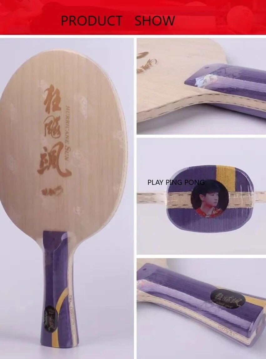 Original DHS hurricane sha Sun Yingsha with W968-18 structure table tennis bottom racket