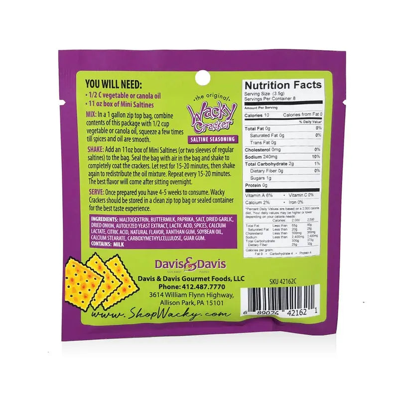 Original Wacky Cracker Davis & Davis Gourmet Foods
