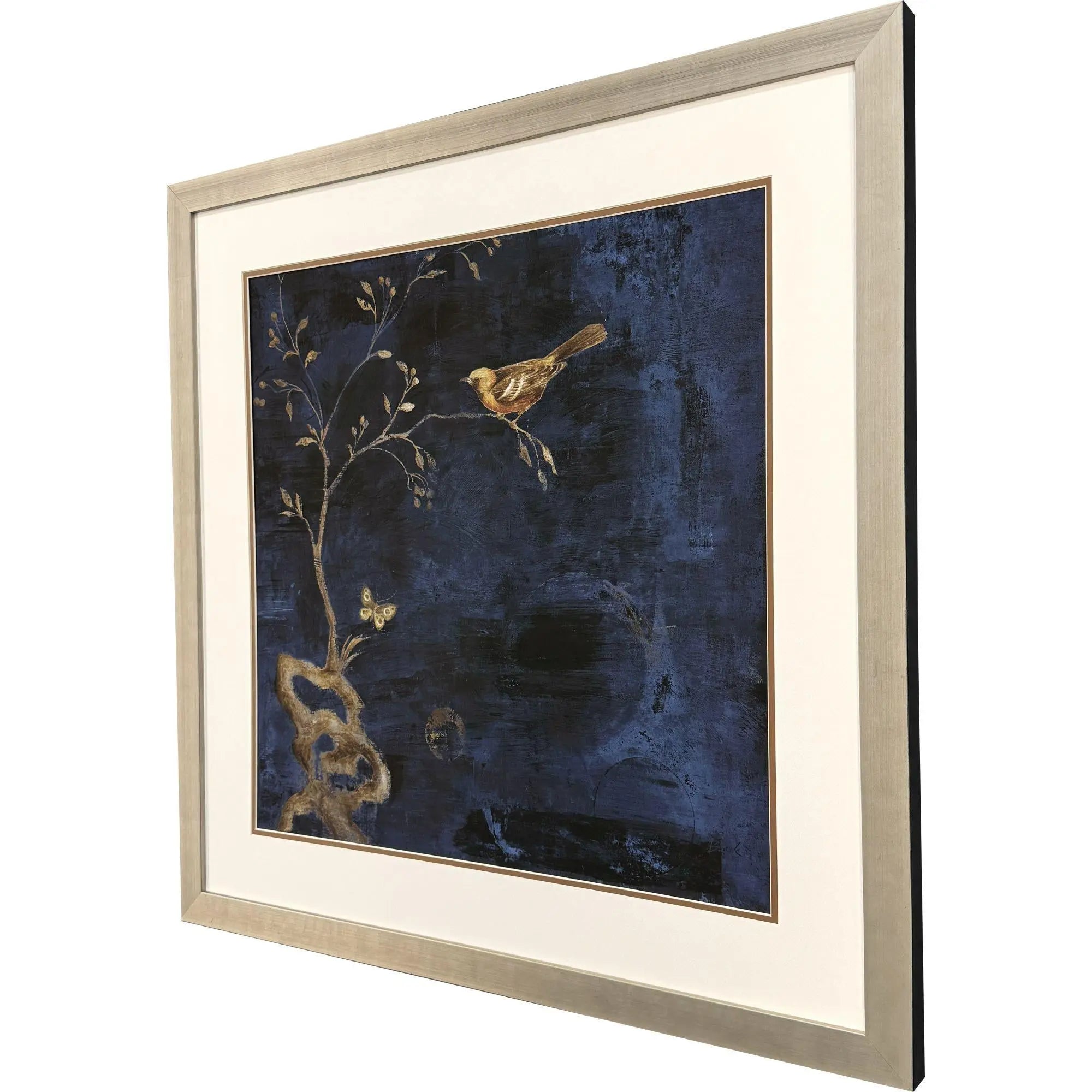 Oriole I Silver Framed Wall Art Homeroots Home Decor