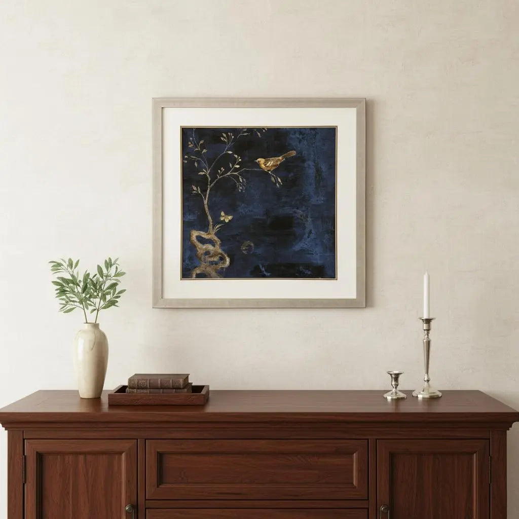 Oriole I Silver Framed Wall Art Homeroots Home Decor