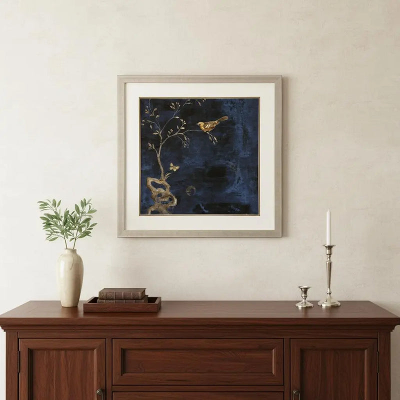 Oriole I Silver Framed Wall Art Homeroots Home Decor