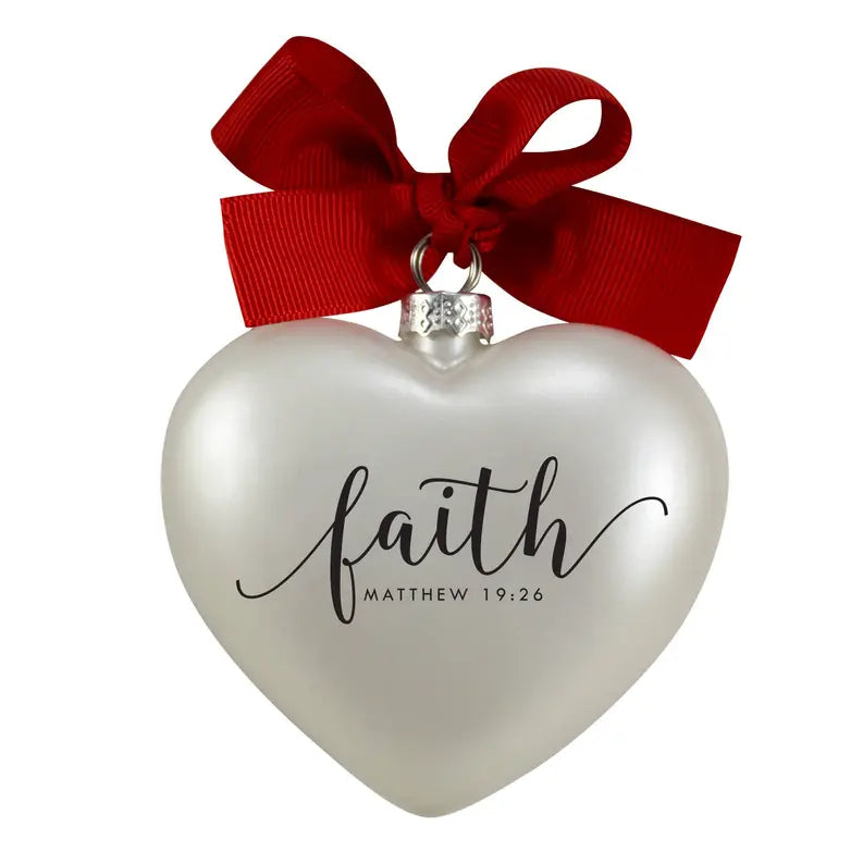 Ornament Heart Faith Ribbon Hang Dicksons Inc