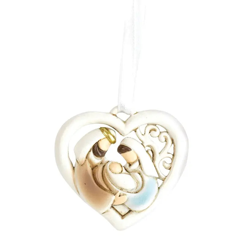 Ornament Holy Family In Heart Dicksons Inc