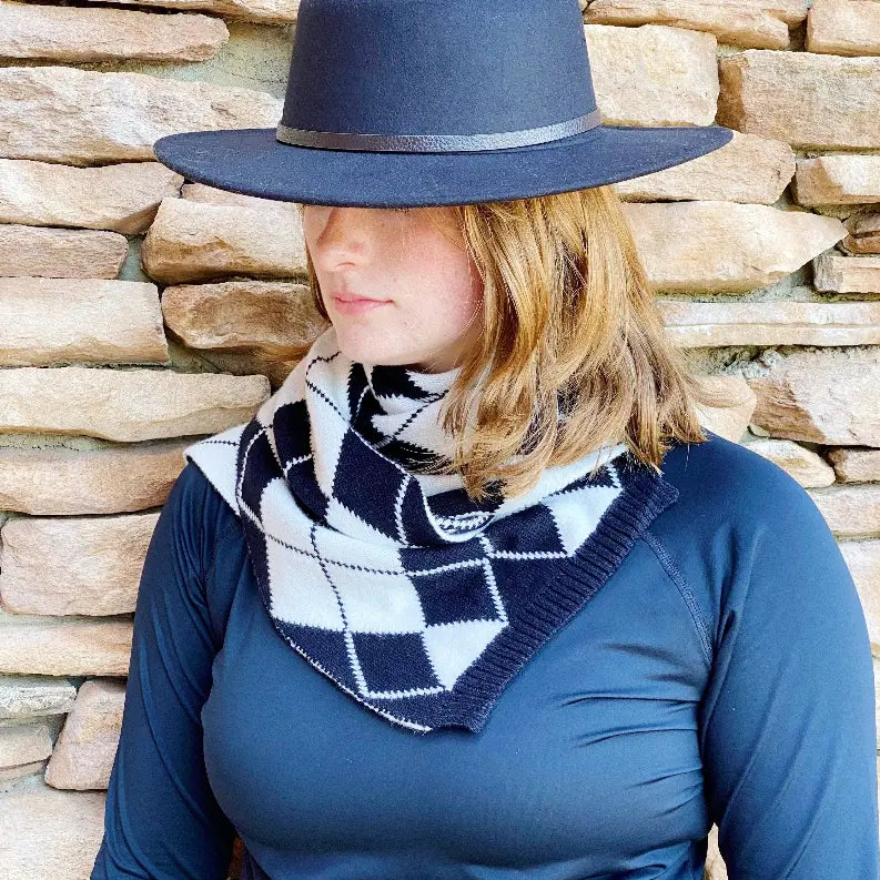 Our Gal Patterned Knit Scarf Ellison+Young