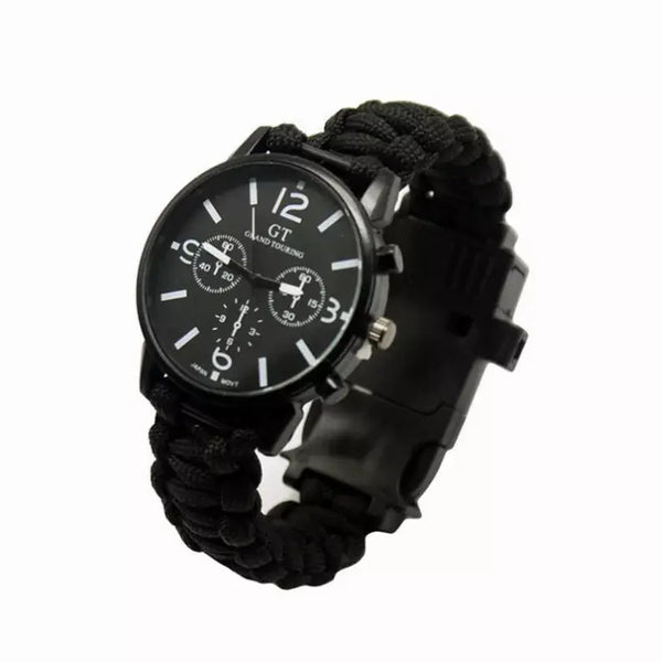 Outdoor Multi function Camping Survival Watch Bracelet Tools With LED Light Vista Shops