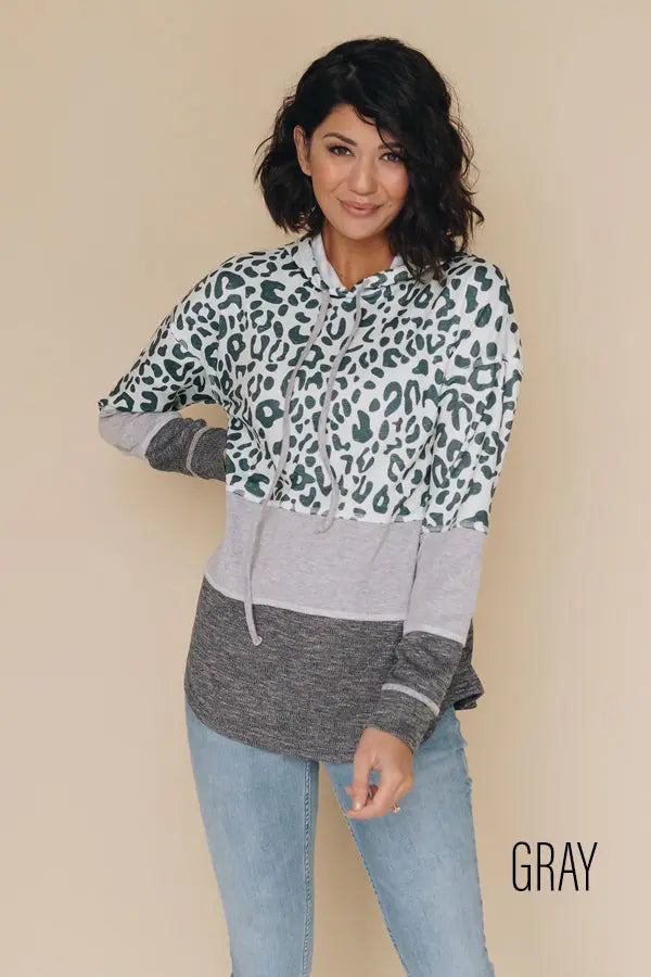 Over And Over Again Leopard Hoodie Stay Warm in Style