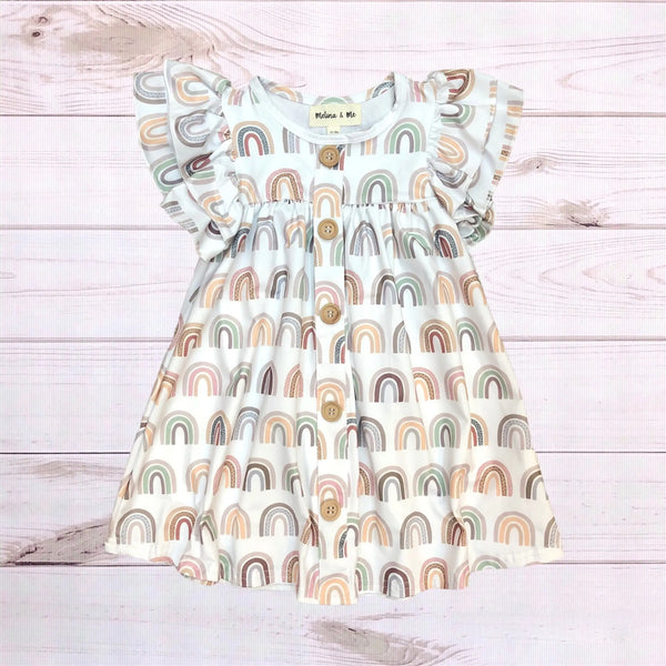 Over The Rainbow Dress (Short Sleeve) Melina & Me