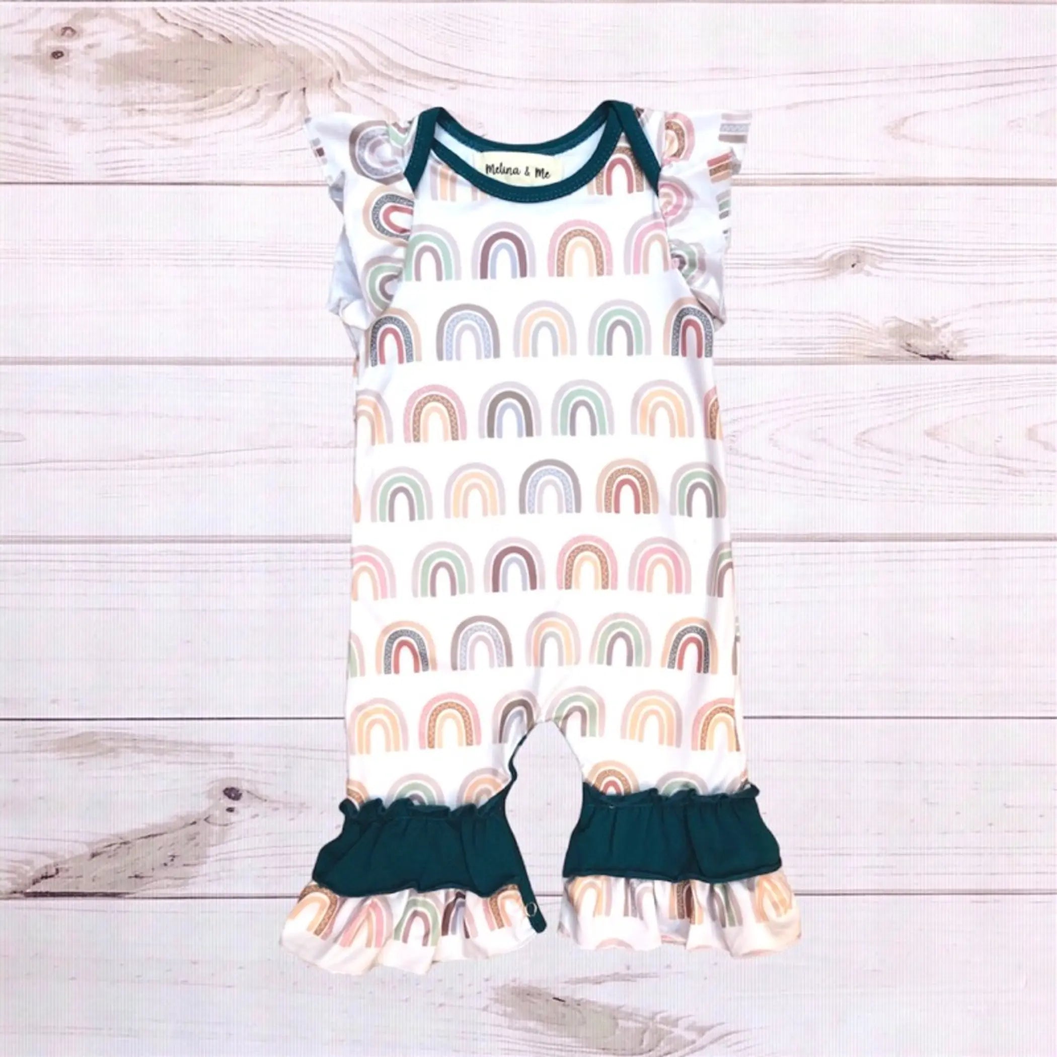 Over The Rainbow Romper (Shortsleeve) Melina & Me