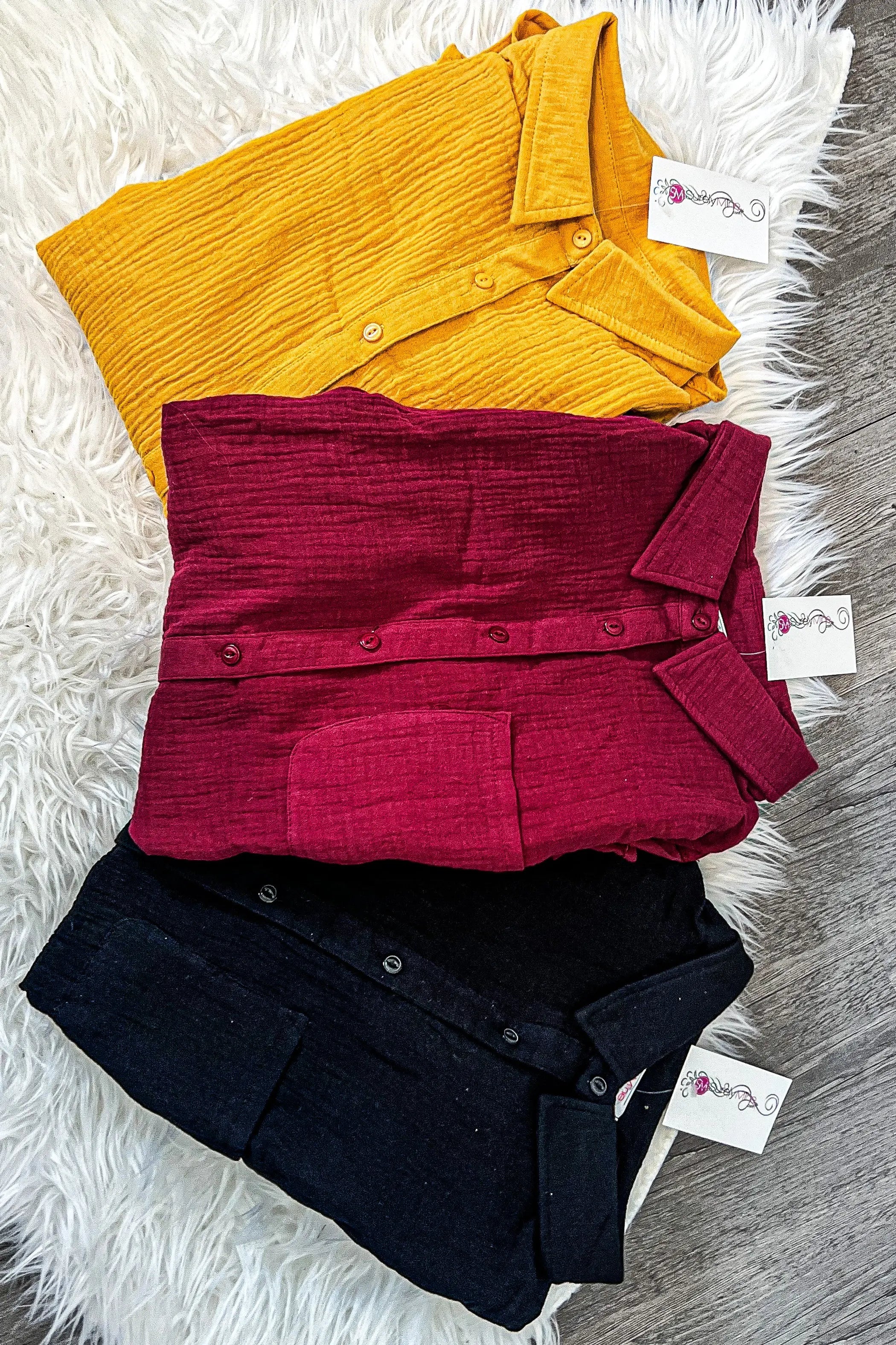 Oversized Button Up Long Sleeves Shirt SurelyMine