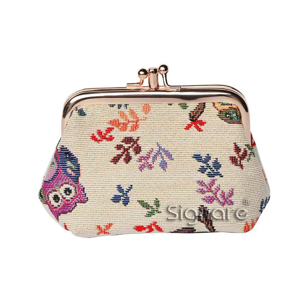 Owl Coin Clasp Frame Purse Wallet Signare USA