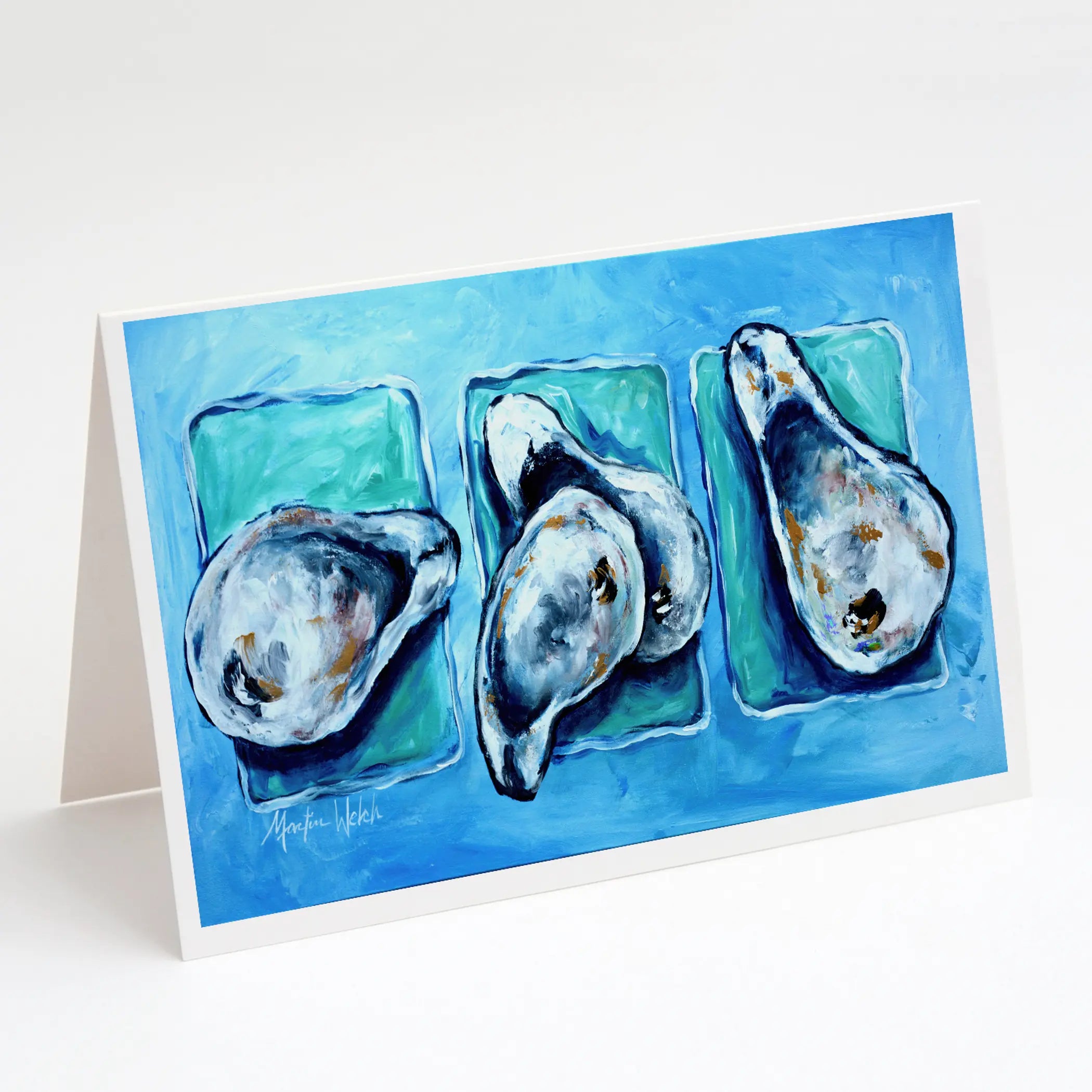 Oysters Oyster + Oyster = Oysters Greeting Cards Pack of 8 Caroline's Treasures