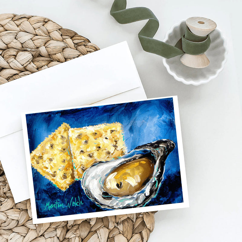 Oysters Two Crackers Greeting Cards Pack of 8 Caroline's Treasures