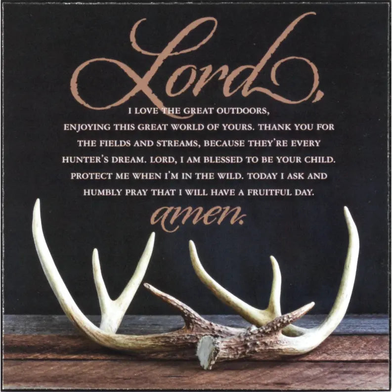 PLQ WALL HUNTER'S PRAYER MDF 6X6 Dicksons Inc