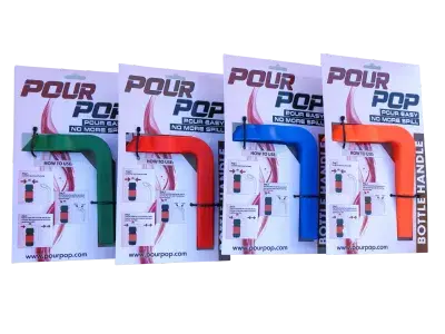 POURPOP - Bottle Handle - Assorted Colors (Pack of 6 or 25) Pourpop