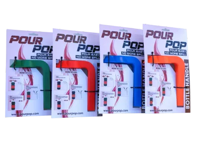 POURPOP - Bottle Handle - Assorted Colors (Pack of 6 or 25) Pourpop
