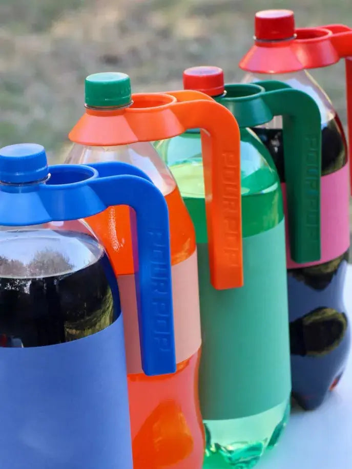 POURPOP - Bottle Handle - Assorted Colors (Pack of 6 or 25) Pourpop