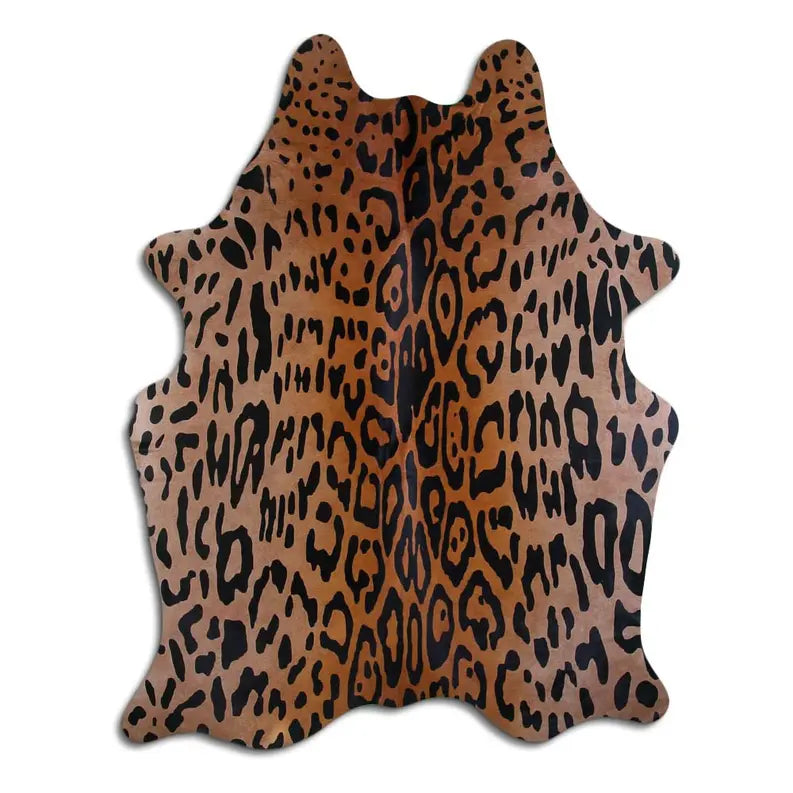PRINTED HAIR ON COWHIDE AMAZON JAGUAR ON BEIGE MODA-DBK