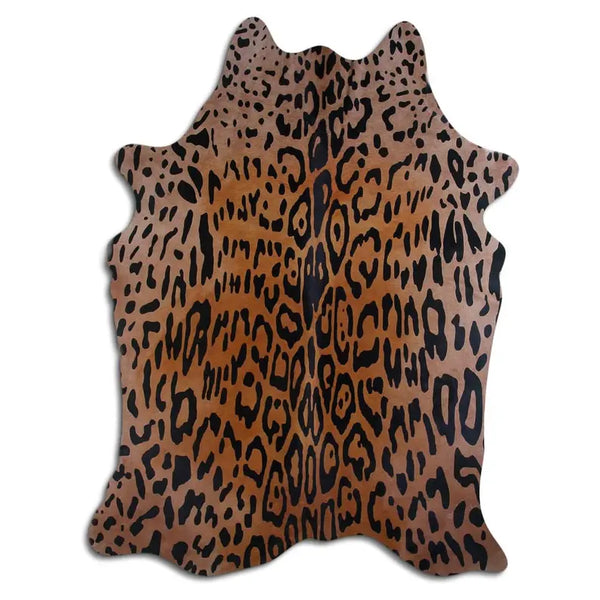 PRINTED HAIR ON COWHIDE AMAZON JAGUAR ON BEIGE MODA-DBK