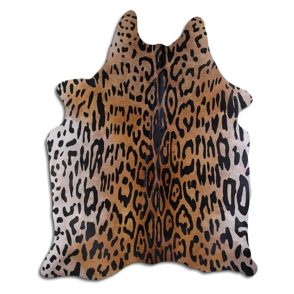 PRINTED HAIR ON COWHIDE AMAZON JAGUAR ON BEIGE MODA-DBK