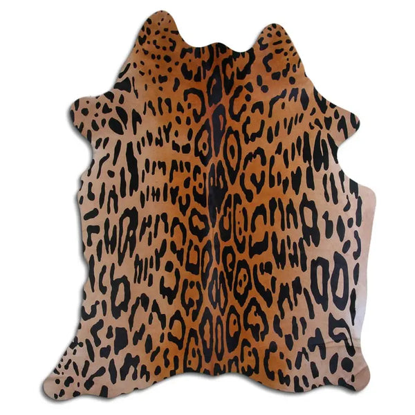 PRINTED HAIR ON COWHIDE AMAZON JAGUAR ON BEIGE MODA-DBK