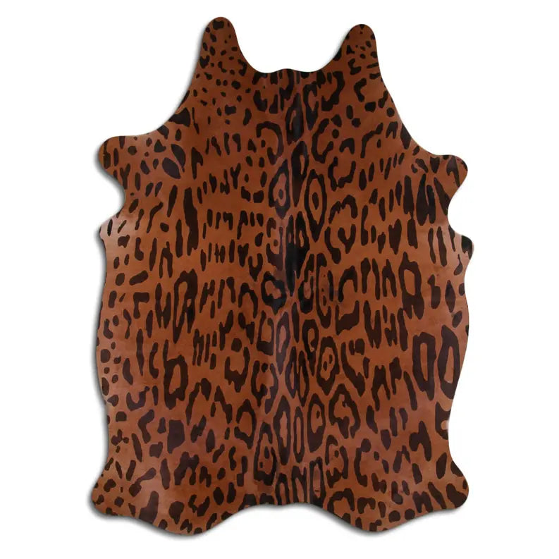 PRINTED HAIR ON COWHIDE AMAZON JAGUAR ON BEIGE MODA-DBK