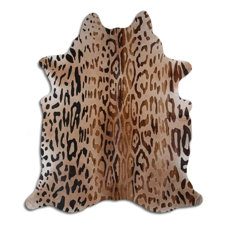 PRINTED HAIR ON COWHIDE AMAZON JAGUAR ON BEIGE MODA-DBK