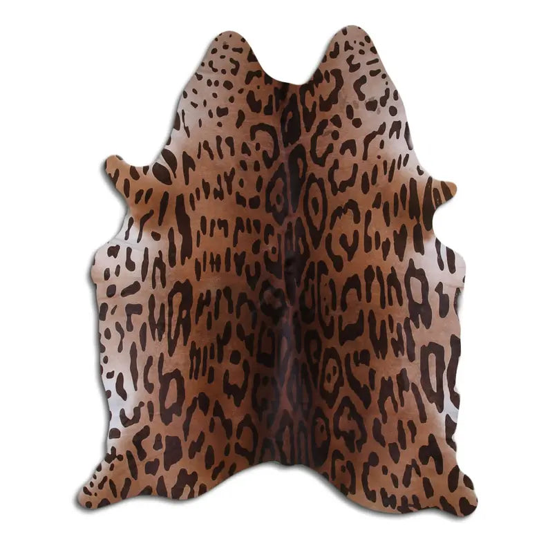 PRINTED HAIR ON COWHIDE AMAZON JAGUAR ON BEIGE MODA-DBK