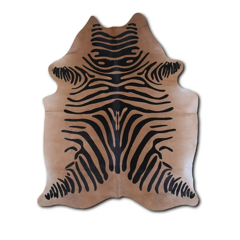 PRINTED HAIR ON COWHIDE ZEBRA ON BEIGE MODA-DBK