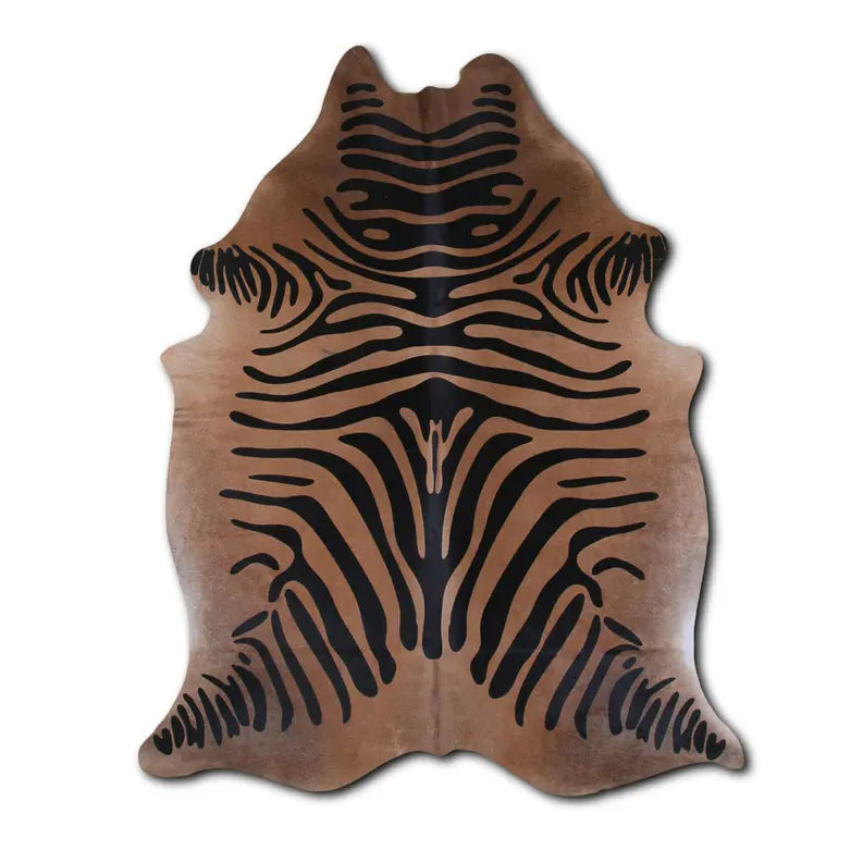 PRINTED HAIR ON COWHIDE ZEBRA ON BEIGE MODA-DBK