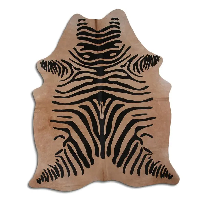 PRINTED HAIR ON COWHIDE ZEBRA ON BEIGE MODA-DBK