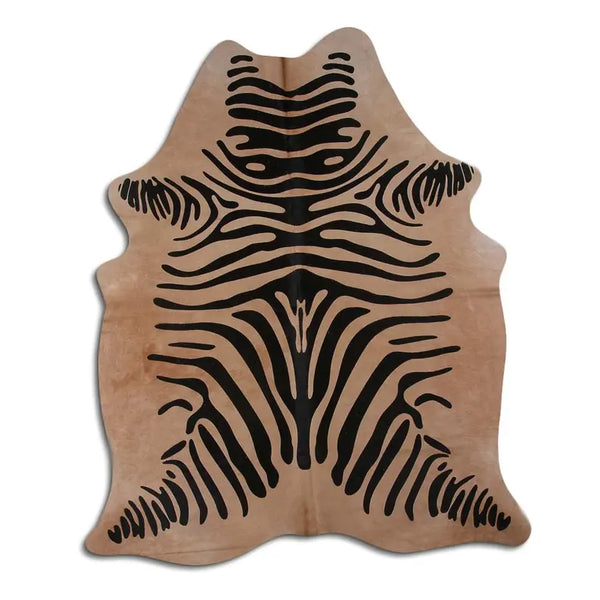 PRINTED HAIR ON COWHIDE ZEBRA ON BEIGE MODA-DBK