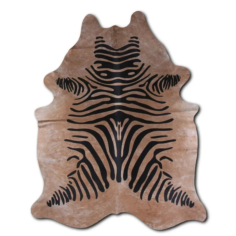 PRINTED HAIR ON COWHIDE ZEBRA ON BEIGE MODA-DBK