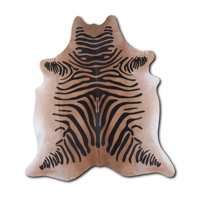 PRINTED HAIR ON COWHIDE ZEBRA ON BEIGE MODA-DBK