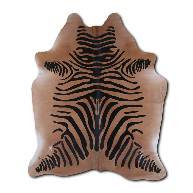 PRINTED HAIR ON COWHIDE ZEBRA ON BEIGE MODA-DBK