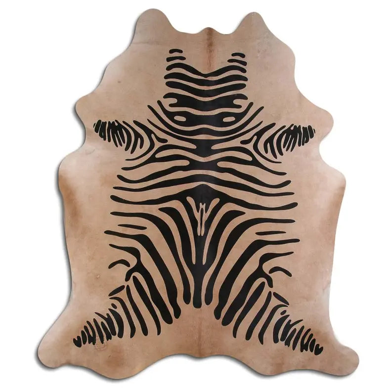 PRINTED HAIR ON COWHIDE ZEBRA ON BEIGE MODA-DBK