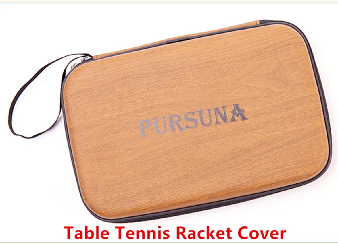PURSUNA High Quality Table Tennis Bag Racket Bag Square Portable Handbag Wear-Resistant Protective Bag For Ping Pong Paddle