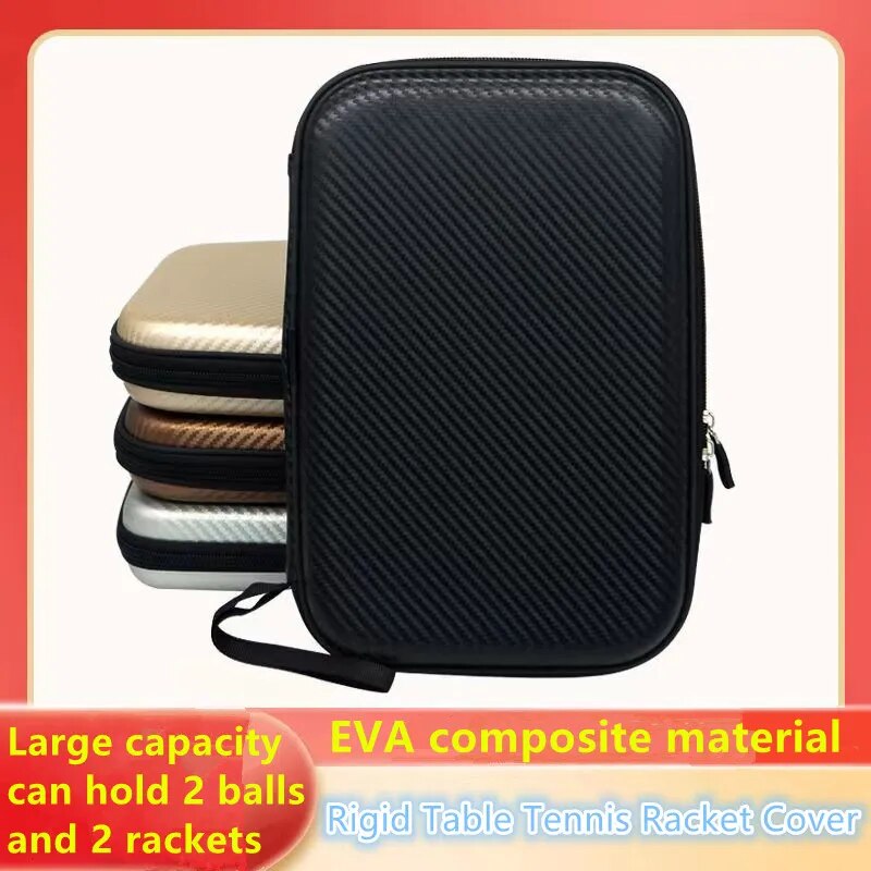 PURSUNA High Quality Table Tennis Bag Racket Bag Square Portable Handbag Wear-Resistant Protective Bag For Ping Pong Paddle