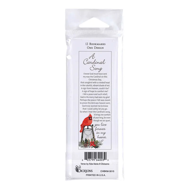 Packaged Bookmarks A Cardinal Song Dicksons Inc