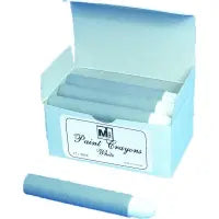 Paint Crayons, White (Pack of 12) MUTUAL INDUSTRIES INC.